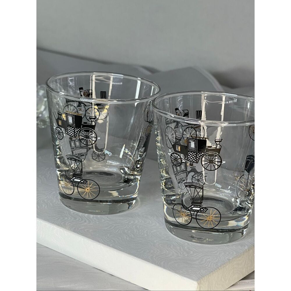 Set of VTG Libbey “ Horseless Carriage” whiskey glasses